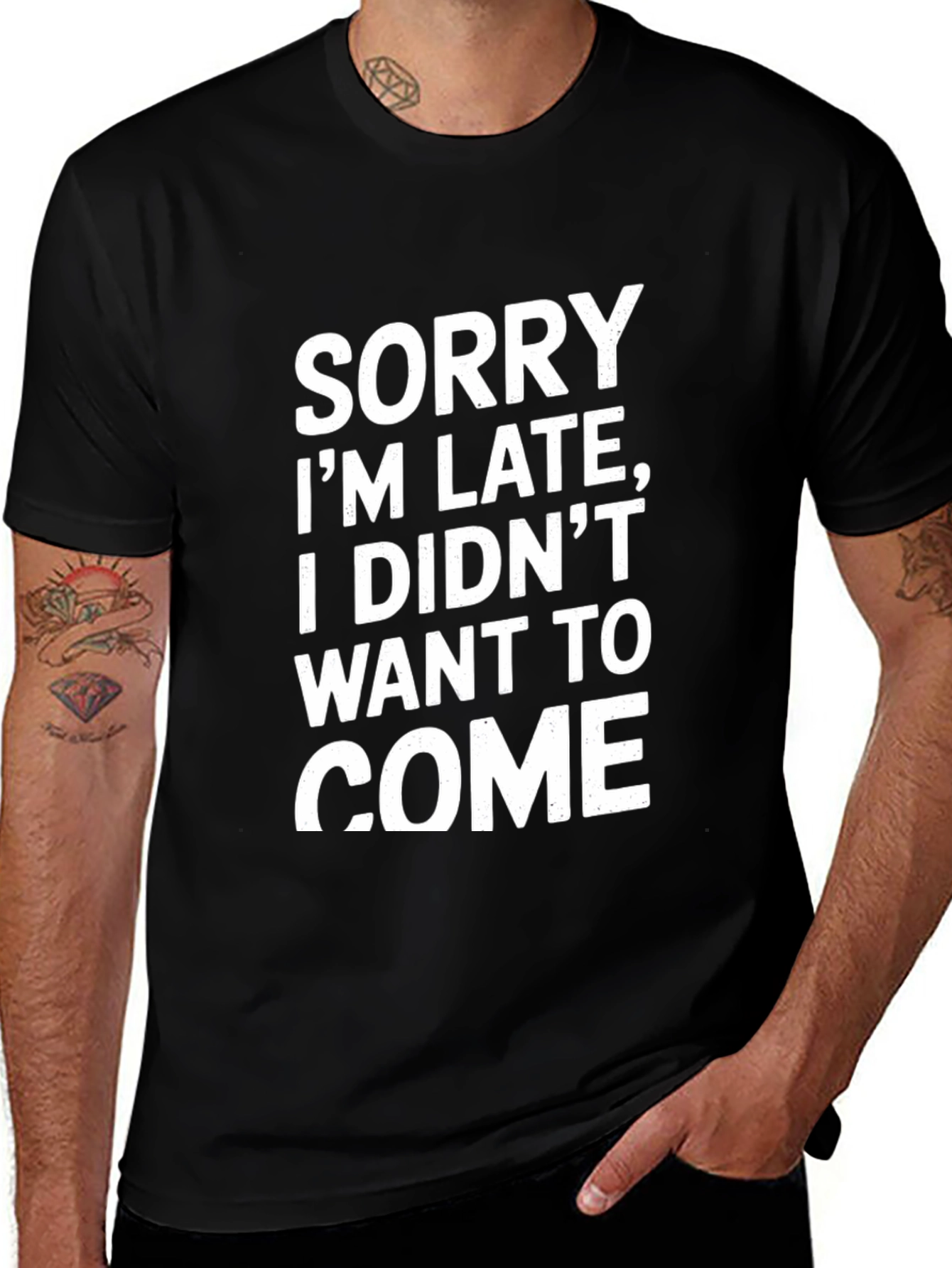Funny Sorry Im Late Graphic Tee