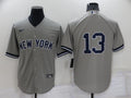 Men's New York Yankees Alex Rodriguez #13 Gray Replica Player Name Jerseys