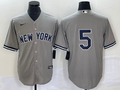 Men's New York Yankees Joe DiMaggio #5 Gray Replica Player Name Jerseys
