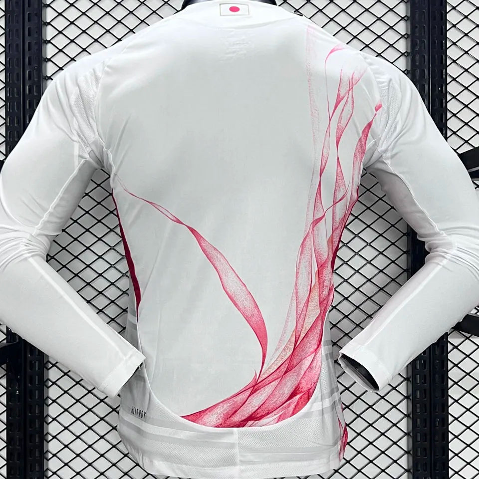 2024/25 Japan Away Y-3 White Player Version Long Sleeve Jersey Back