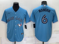 Men's Toronto Blue Jays Alex Manoah #6 Light Blue Replica Baseball Jerseys