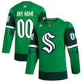 Men's Seattle Kraken Kelly Green St. Patrick's Day Authentic Custom Jerseys