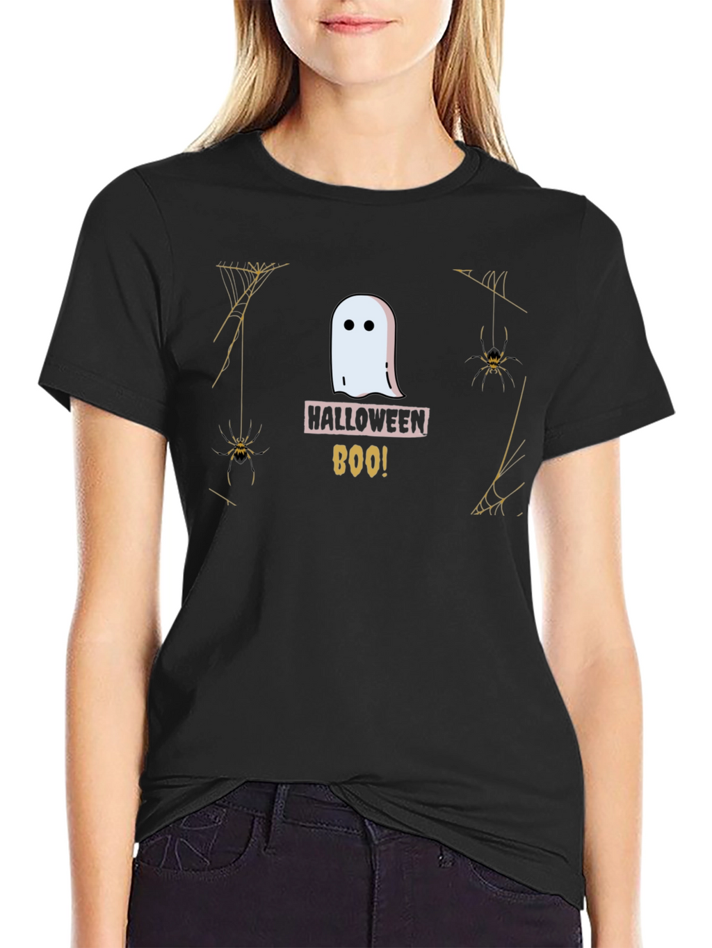 Halloween Ghost Boo! Black T-Shirt