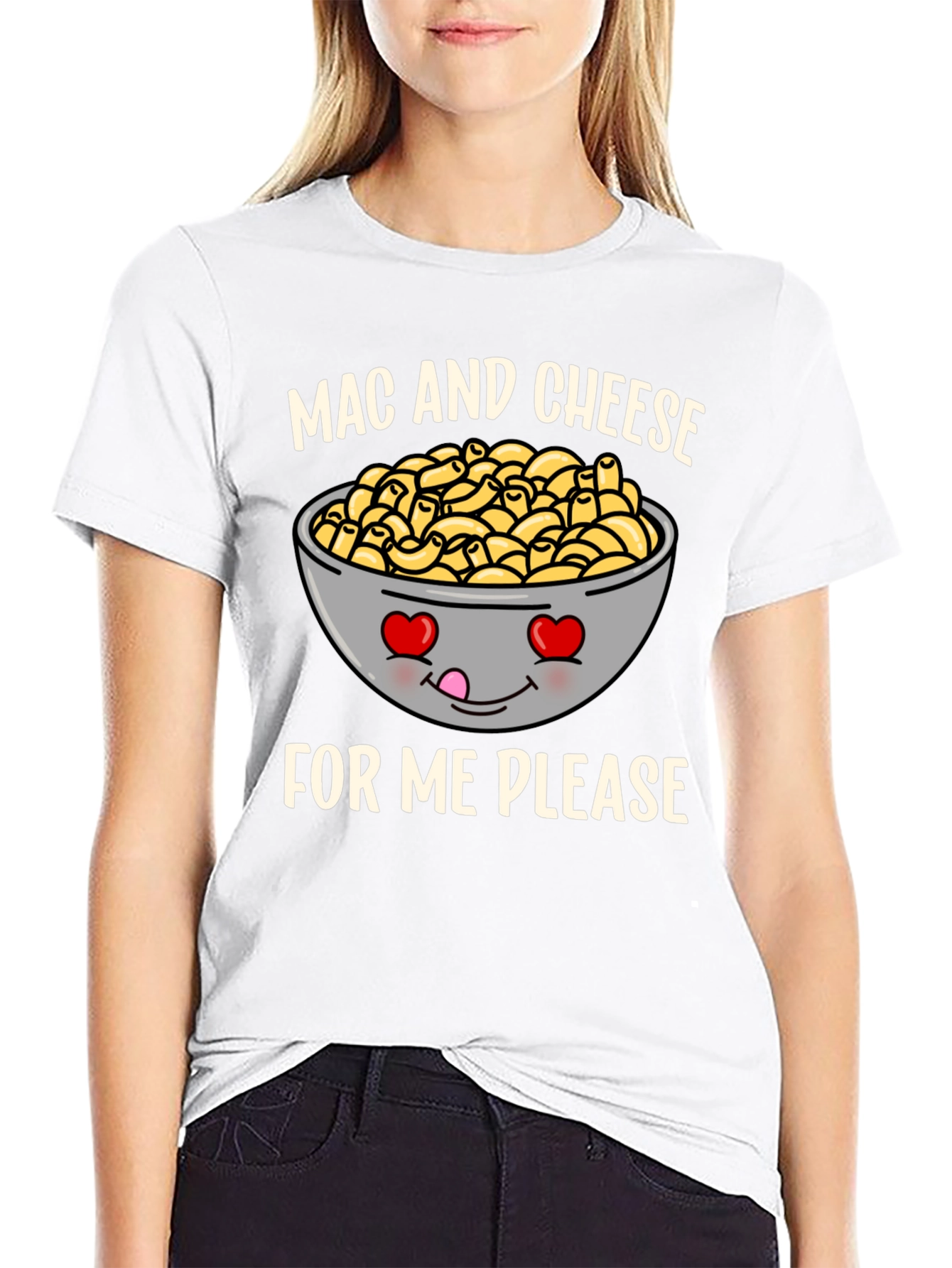 Mac and Cheese Please Funny Graphic T-Shirt