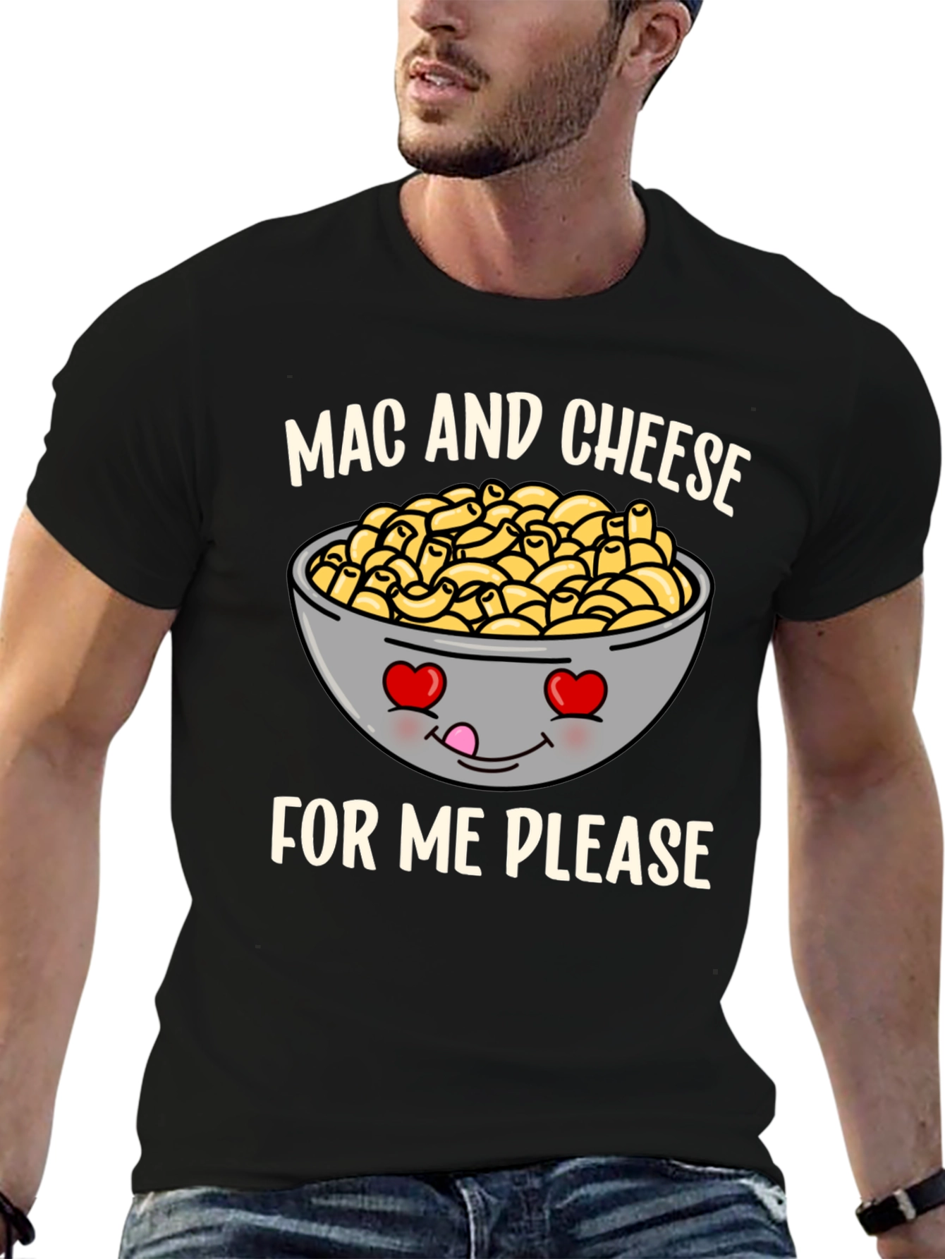 Mac and Cheese Please Funny Graphic T-Shirt