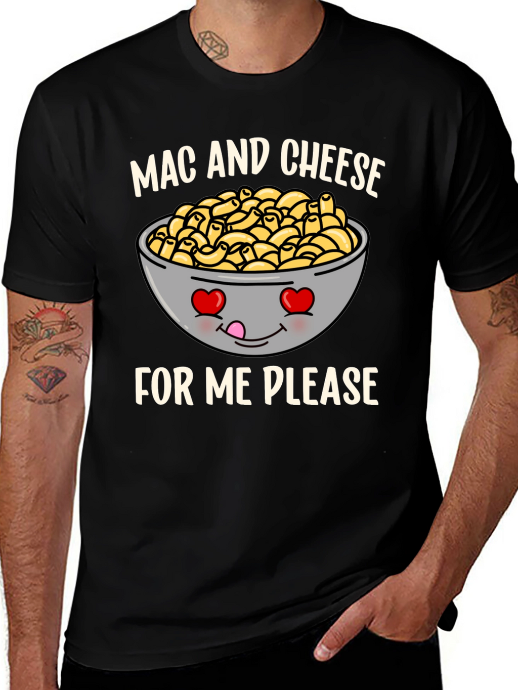Mac and Cheese Please Funny Graphic T-Shirt