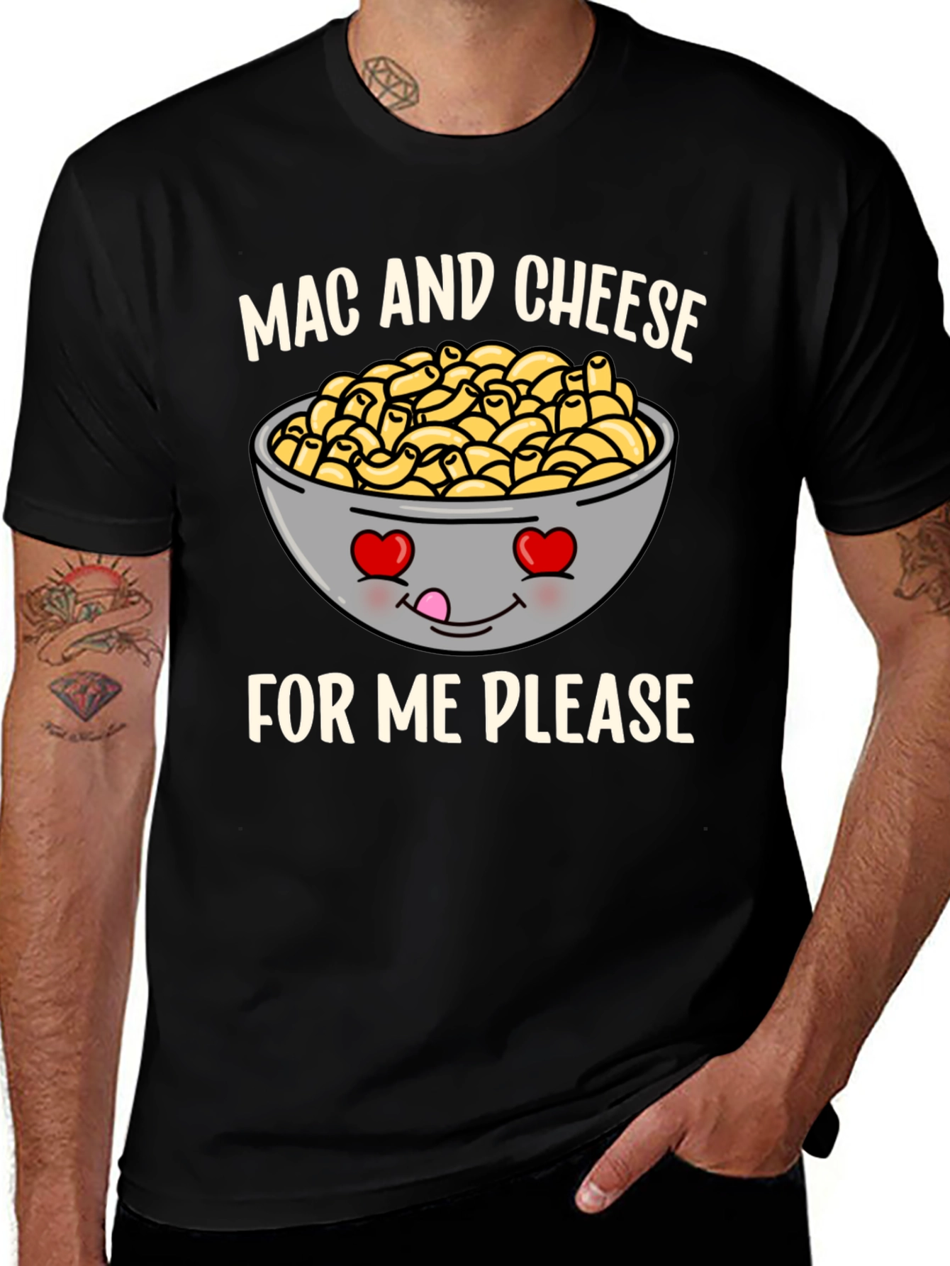 Mac and Cheese Please Funny Graphic T-Shirt