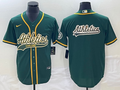 Men's Oakland Athletics Kelly Green Replica Player Jerseys Joint Edition