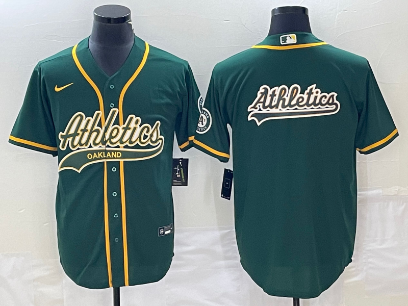 Men's Oakland Athletics Kelly Green Replica Player Jerseys Joint Edition