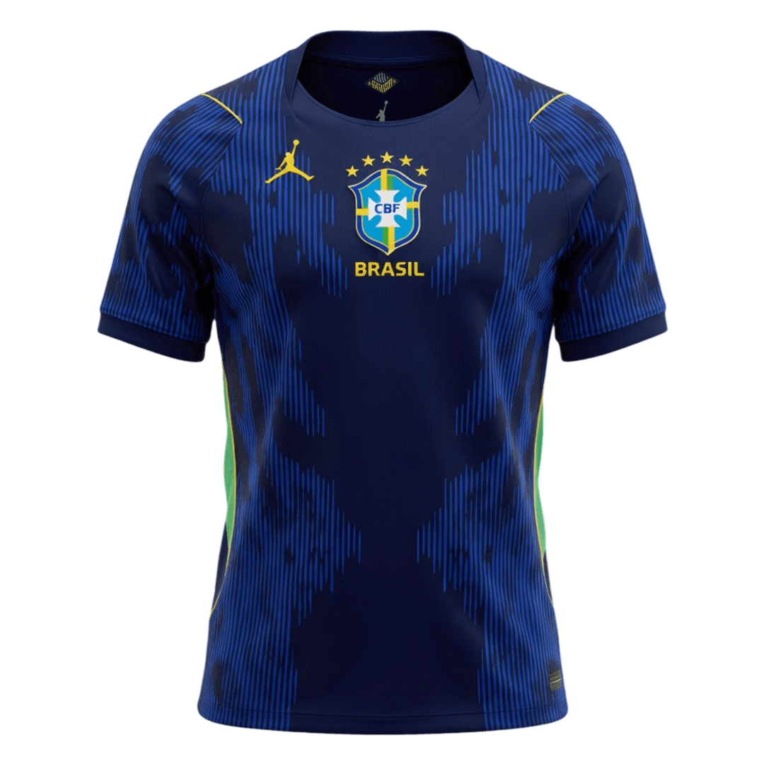 Brazil Away Soccer Jersey World Cup 2026 Navy Front
