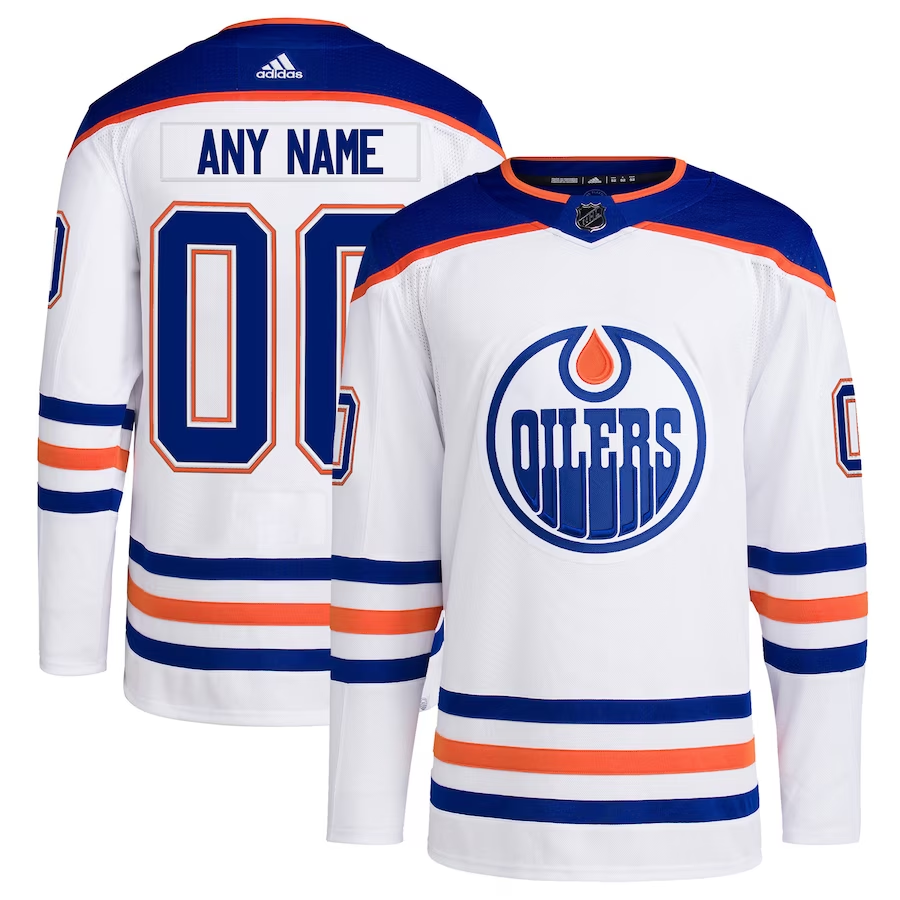 Men's Edmonton Oilers White Away Primegreen Authentic Pro Custom Jerseys