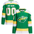 Men's Minnesota Wild Green Alternate 2023/24 Primegreen Authentic Custom Jerseys