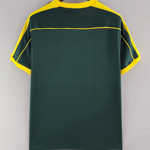 1998 Brazil GK Dark Green Retro Soccer Jersey Back