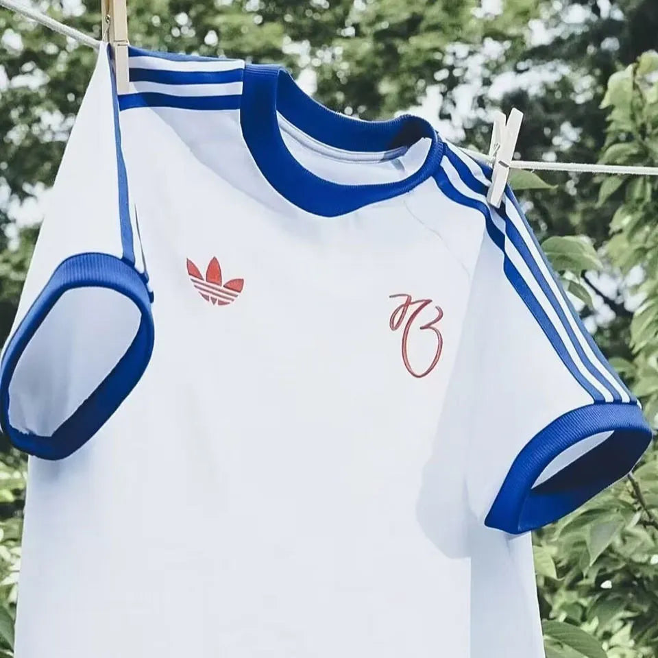2025 Bellingham x AD White Cotton Retro Style Jersey Detail 1