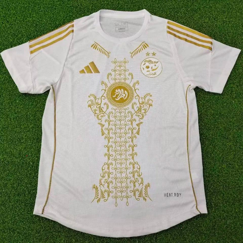 2025 Algeria Special Edition White Player Version Jersey A35 Detail 4