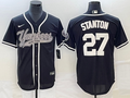 Men's New York Yankees Giancarlo Stanton #27 Black Player Jerseys Joint Edition