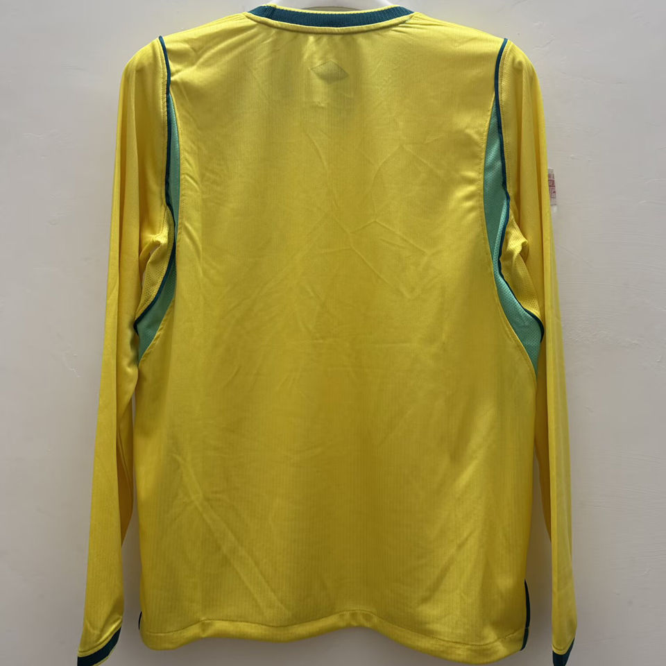 2026/27 Brazil Home Yellow Fans Long Sleeve Soccer Jersey Item NO.: 2152454 Back