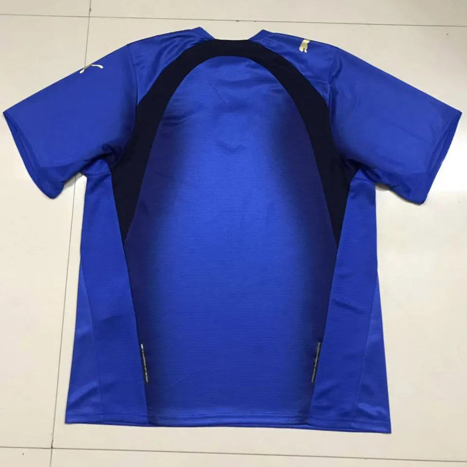 2006 Italy Home Blue Retro Soccer Jersey Detail 1