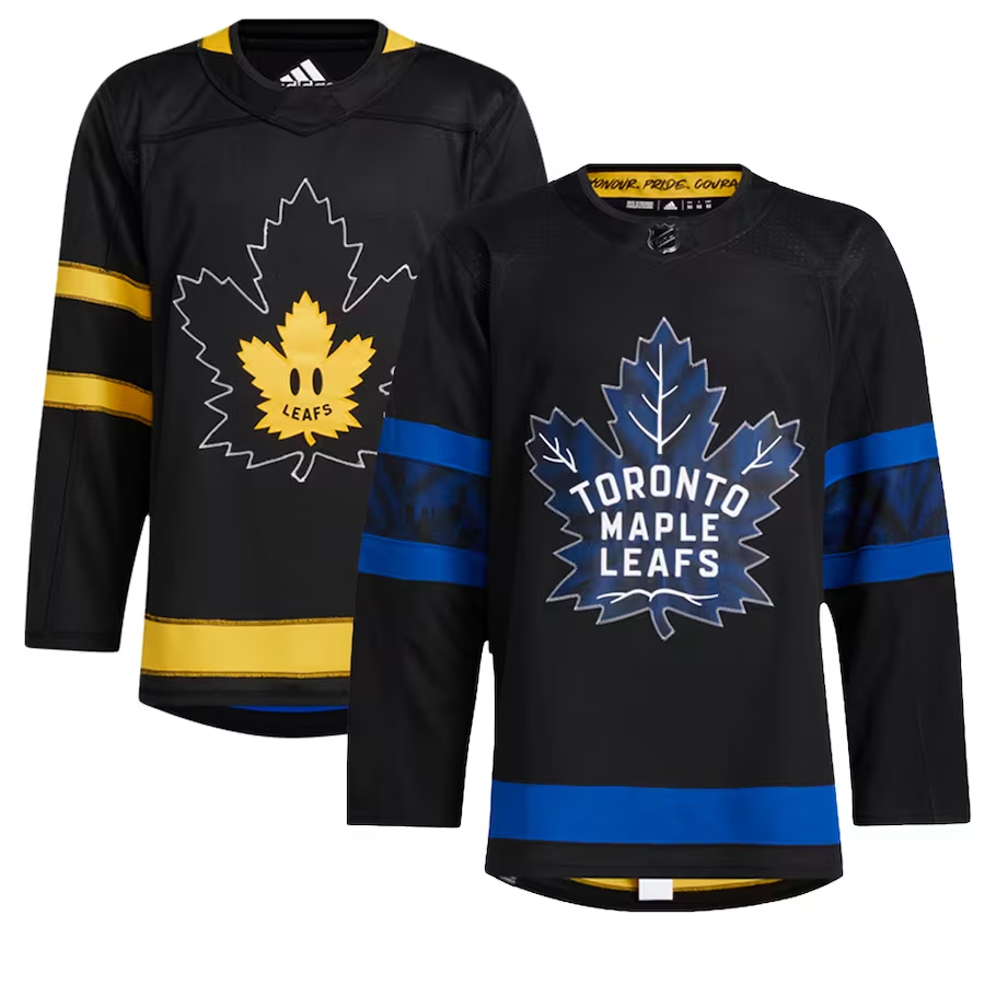Men's Toronto Maple Leafs Black Alternate Premier Breakaway Reversible Blank Jerseys