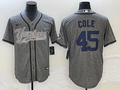 Men's New York Yankees Gerrit Cole #45 Gray Game Jerseys Joint Edition