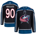 Men's Columbus Blue Jackets Elvis Merzlikins #90 Black Reverse Retro 2.0 Authentic Player Jerseys