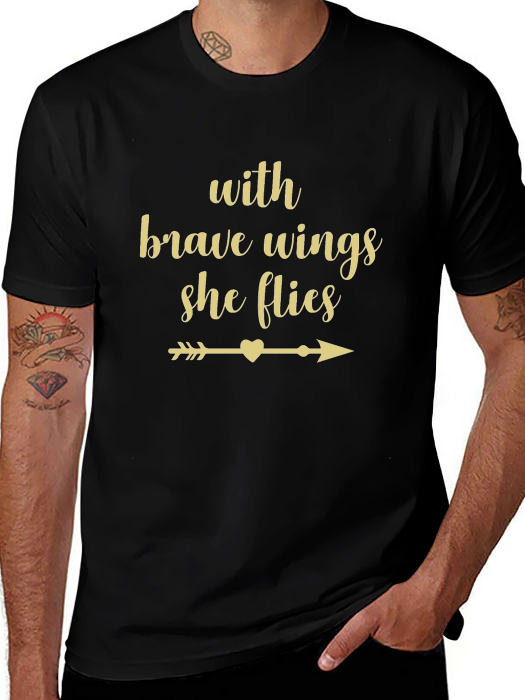 Brave Wings Tee - Inspirational Womens Shirt