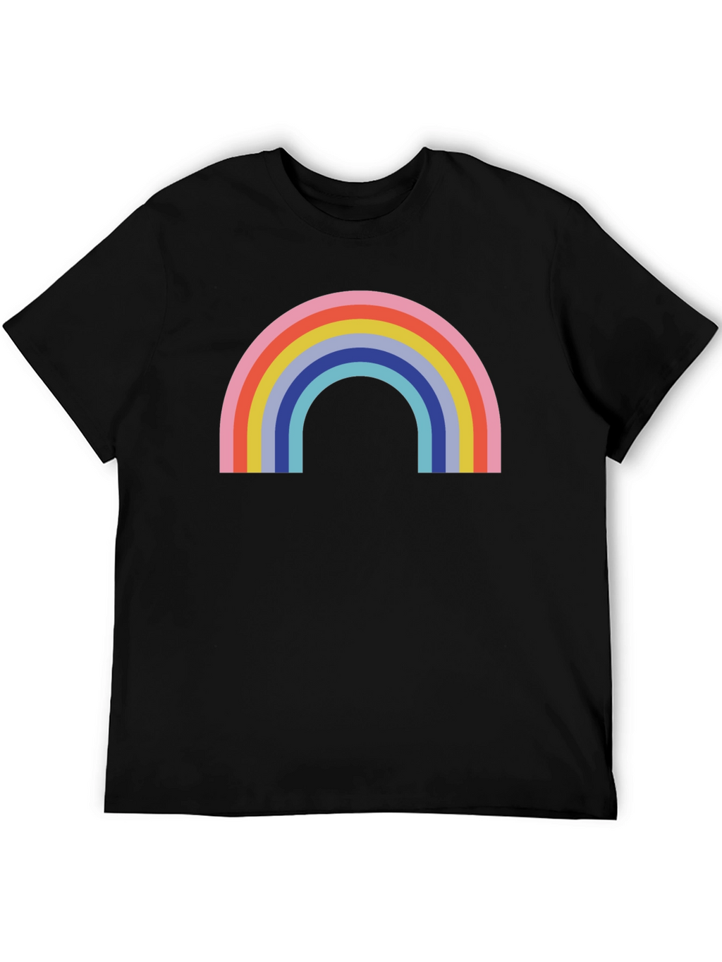 Retro Rainbow Graphic Tee - Classic Comfort