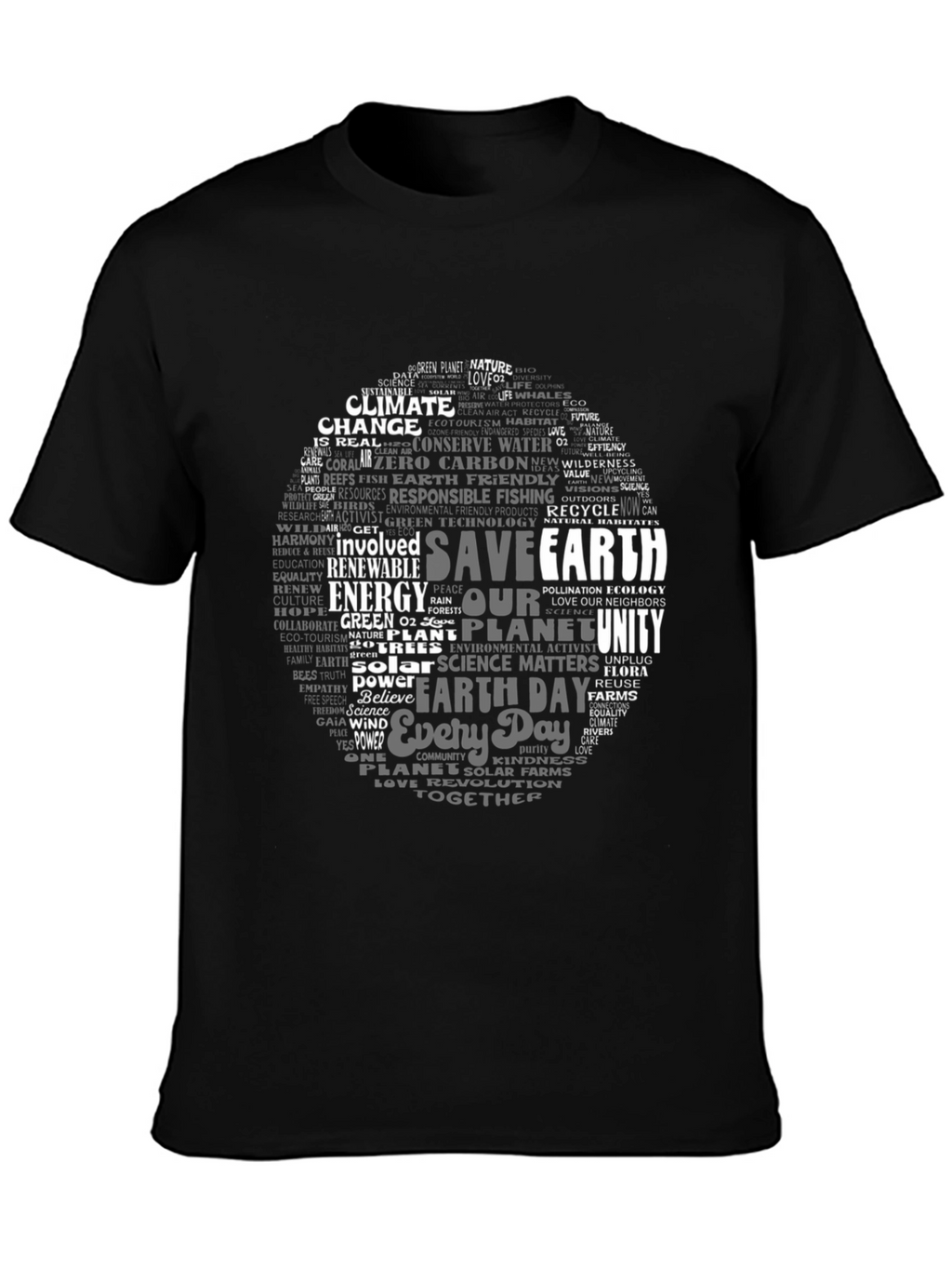 Save Earth Word Cloud T-Shirt