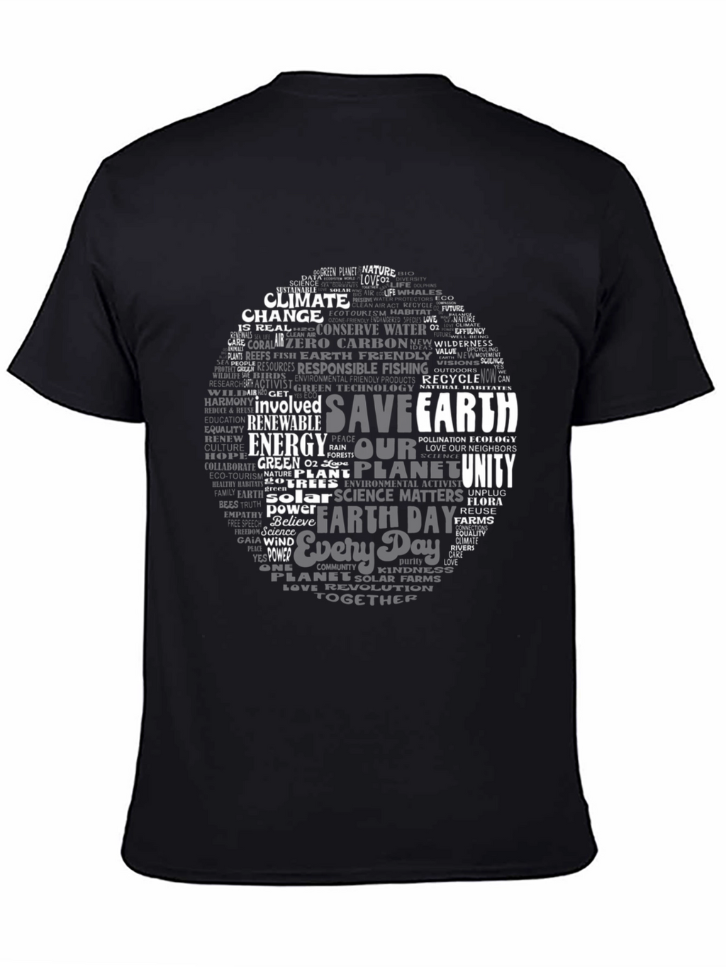 Save Earth Word Cloud T-Shirt