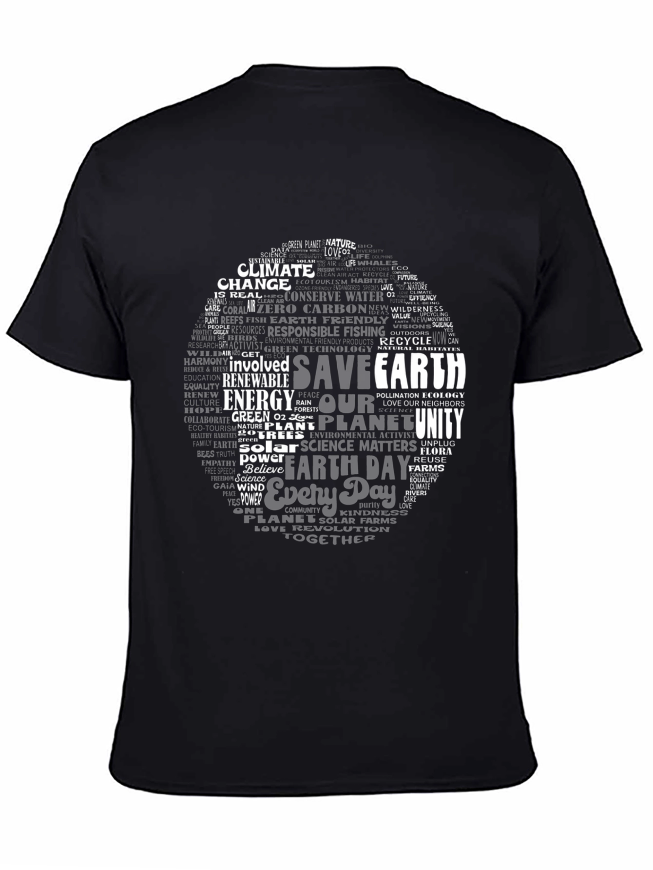 Save Earth Word Cloud T-Shirt