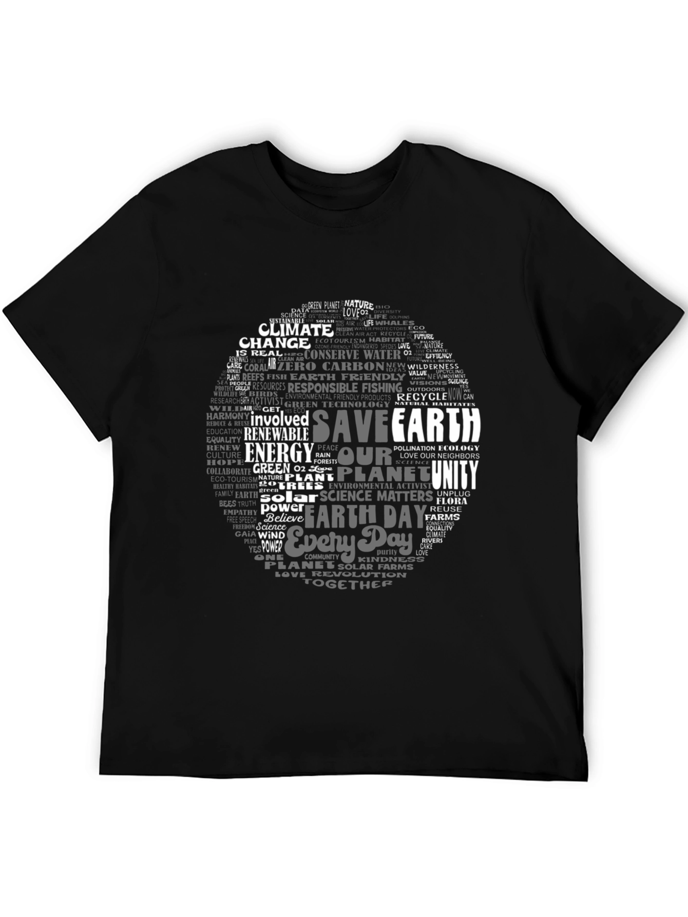 Save Earth Word Cloud T-Shirt