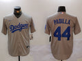 Men's Los Angeles Dodgers Vicente Padilla #44 Gray Player Jerseys