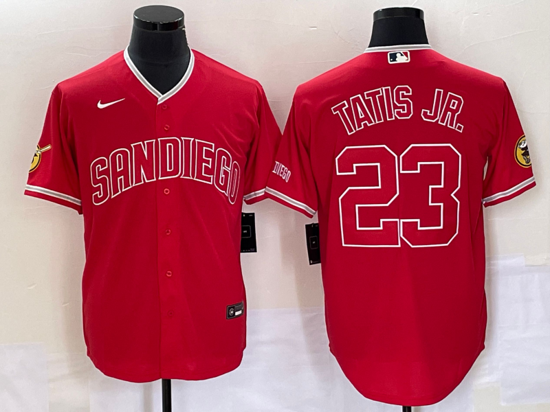 Men's San Diego Padres Fernando Tatis Jr. #23 Red Replica Player Jerseys