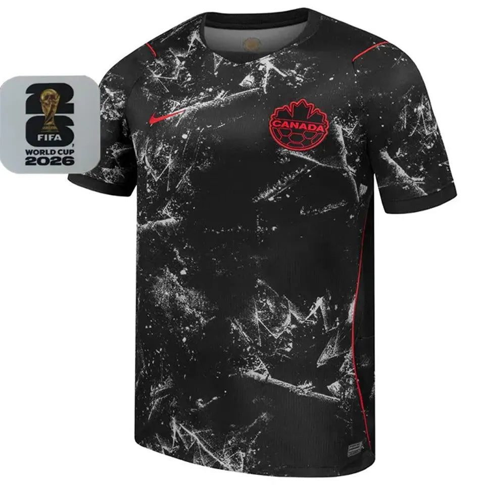 2026/27 Canada Away Fans Soccer Jersey (Have Right Patch 有右臂章 白底黑字） Front