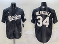 Men's Los Angeles Dodgers Fernando Valenzuela #34 Black Alternate Limited Player Jerseys