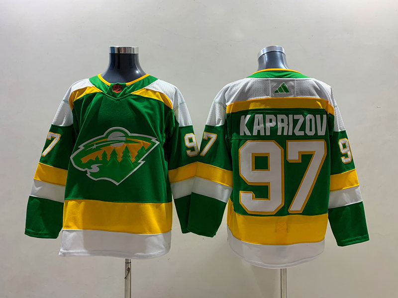 Men's Minnesota Wild Kirill Kaprizov #97 Green Alternate Premier Breakaway Player Jerseys