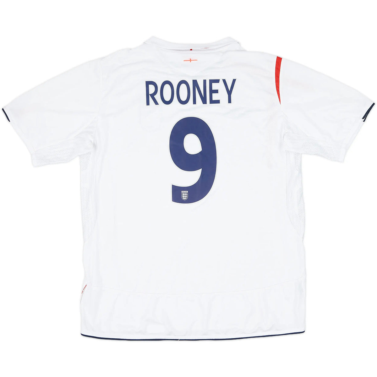 Rooney #9 Retro England Home Jersey World Cup 2006 Front
