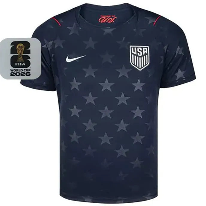 2026/27 U.S 1:1 Quality Away Black Fans Soccer Jersey (Have Right Patch 有右臂章 白底黑字） Front