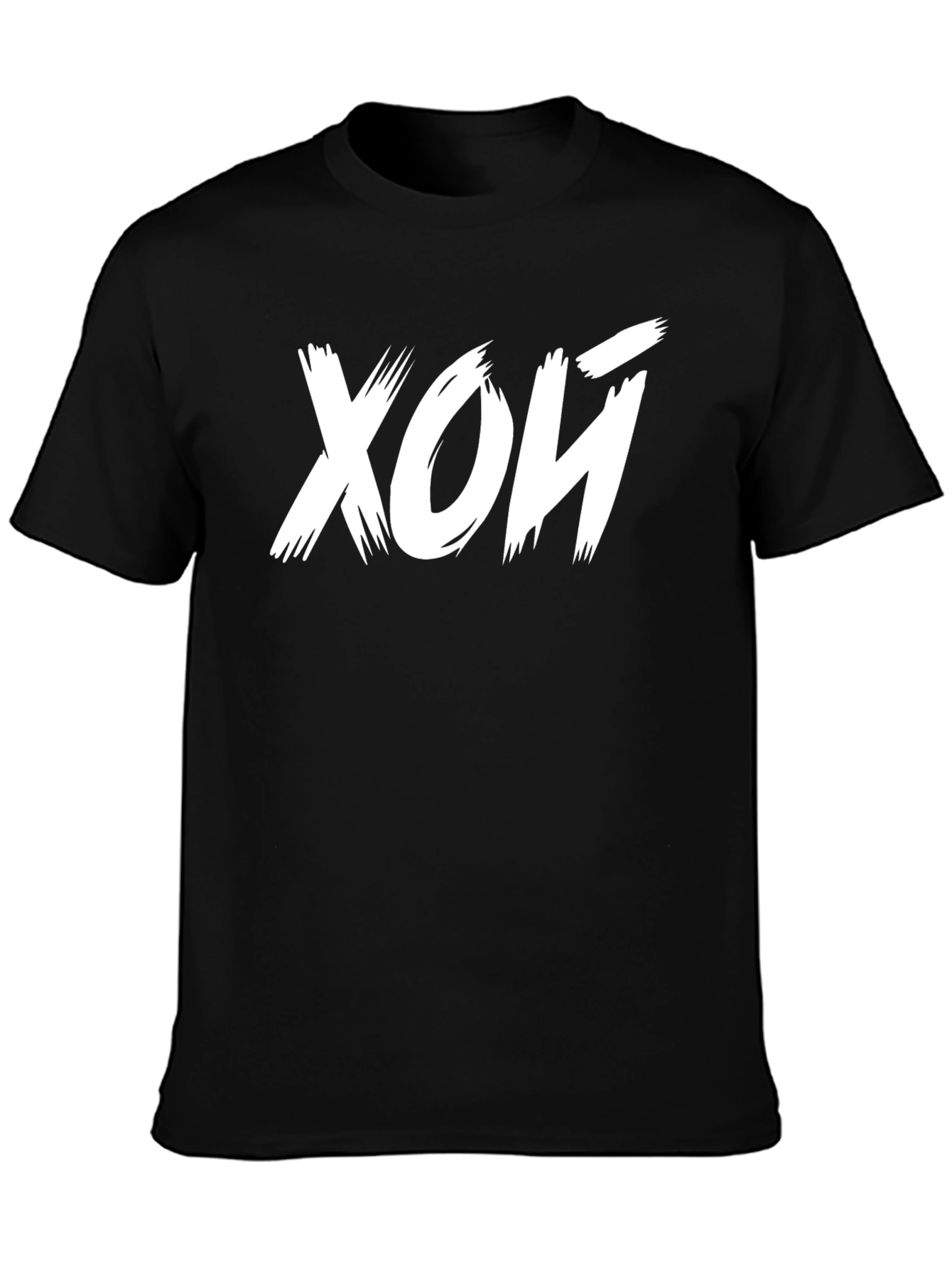 Black T-Shirt with White Lettering