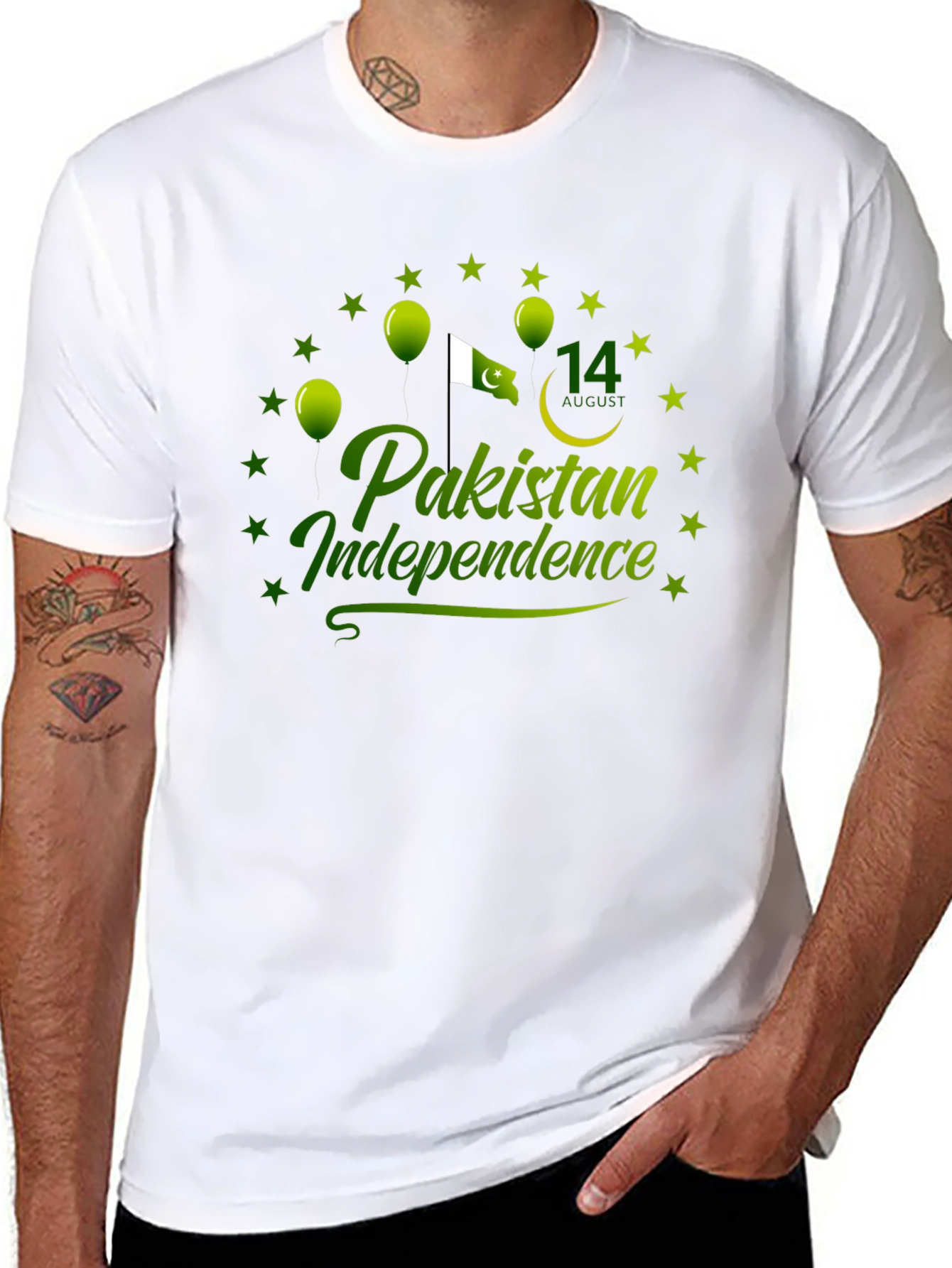 Pakistan Independence Day Black T-Shirt