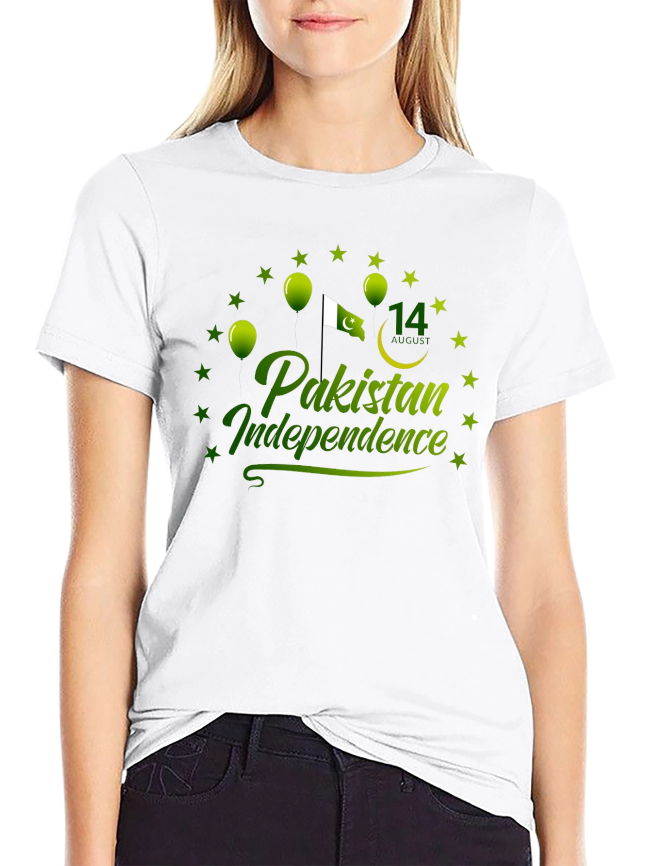 Pakistan Independence Day Black T-Shirt