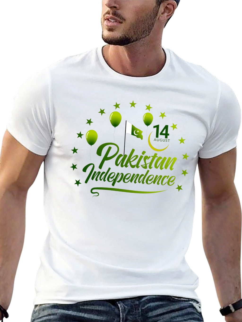 Pakistan Independence Day Black T-Shirt