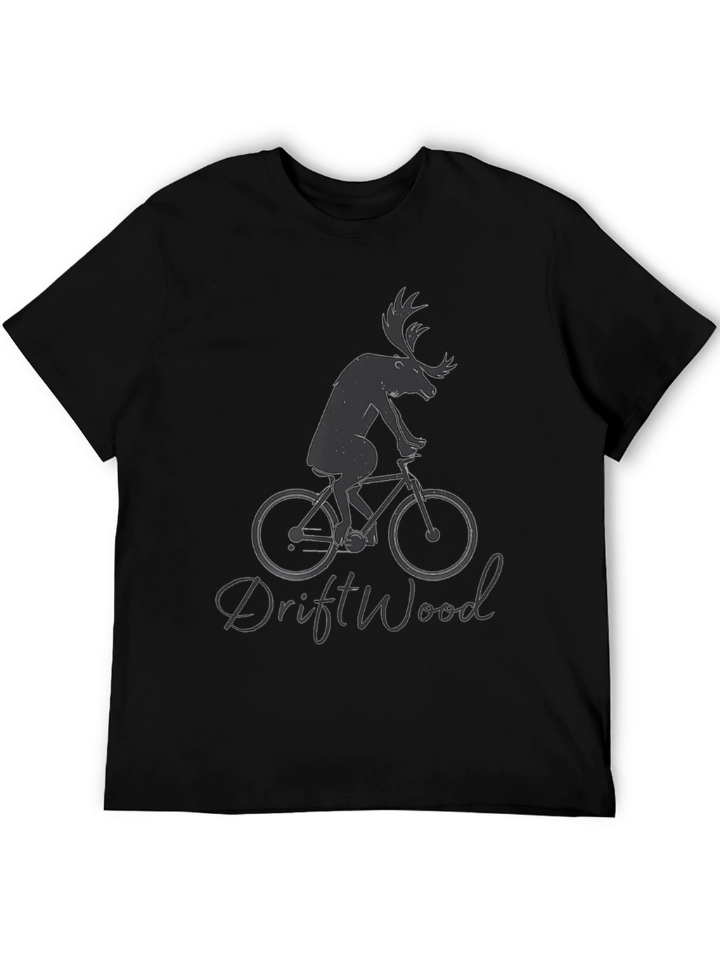 Moose on Bike Graphic Tee - Driftwood Design