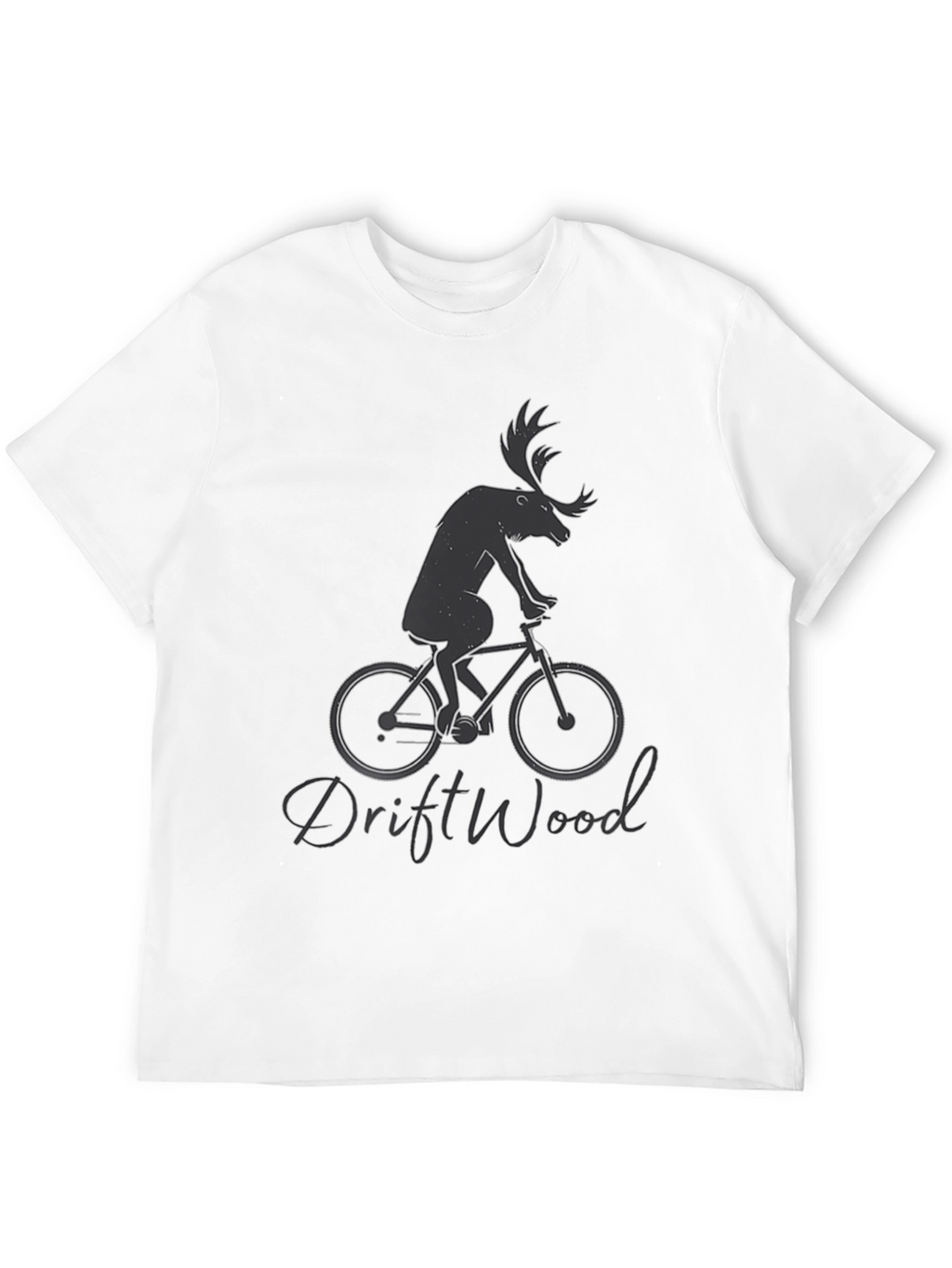 Moose on Bike Graphic Tee - Driftwood Design