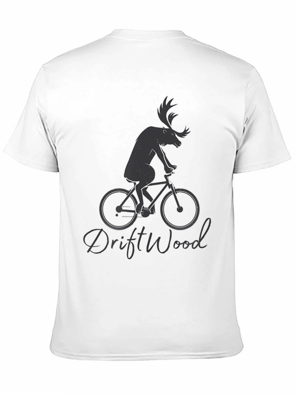 Moose on Bike Graphic Tee - Driftwood Design