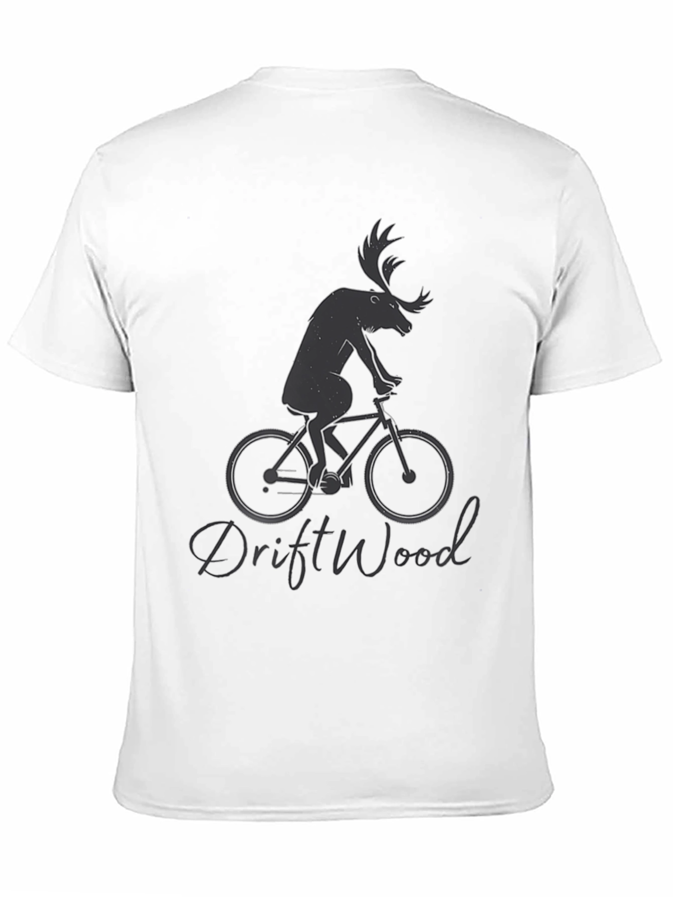 Moose on Bike Graphic Tee - Driftwood Design