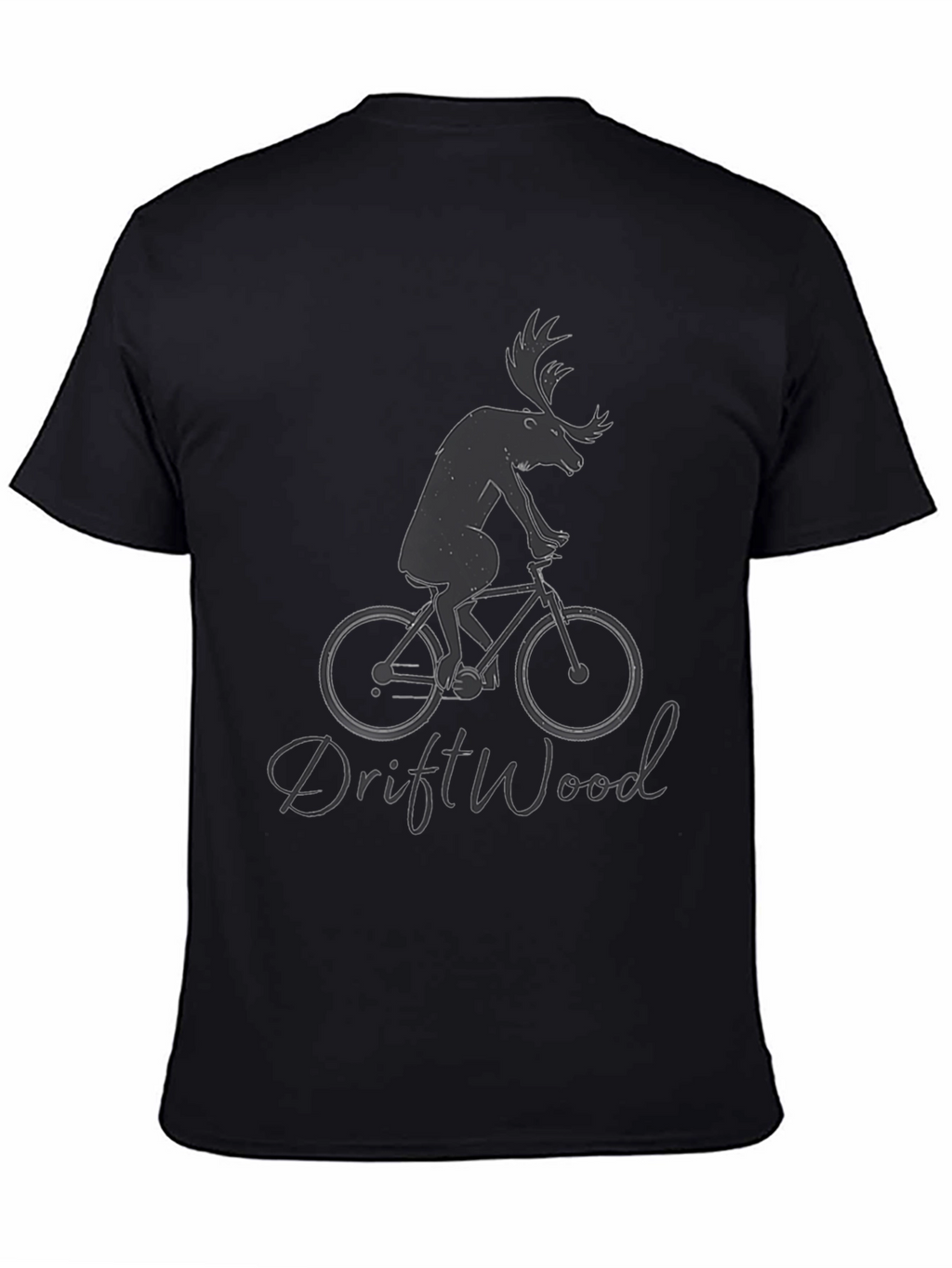 Moose on Bike Graphic Tee - Driftwood Design