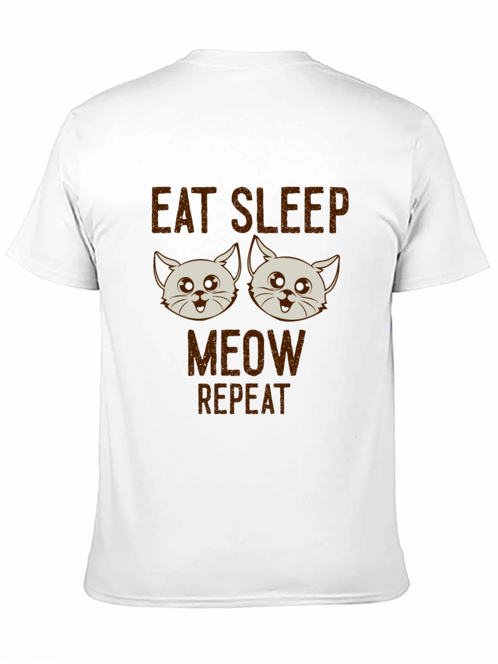 Eat Sleep Meow Repeat Cat T-Shirt