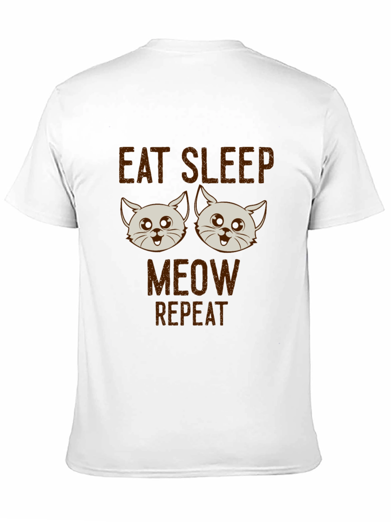 Eat Sleep Meow Repeat Cat T-Shirt