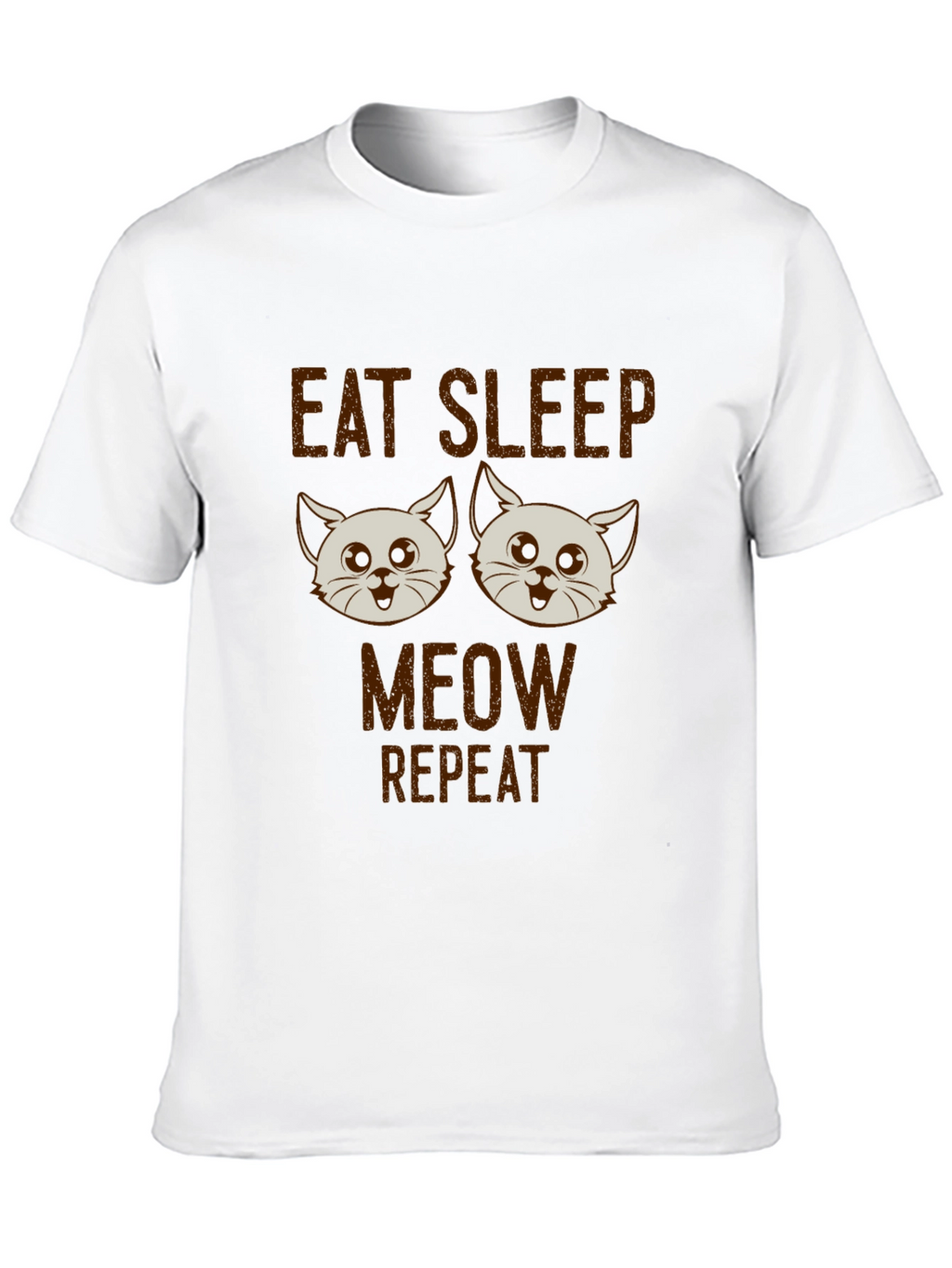Eat Sleep Meow Repeat Cat T-Shirt